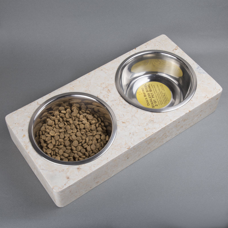 Double aliment pour animaux et cuve d’alimentation d’eau