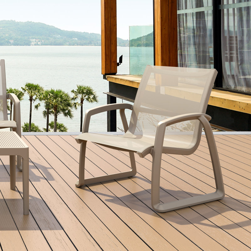 Farrah Outdoor Lounge Chair, Taupe
