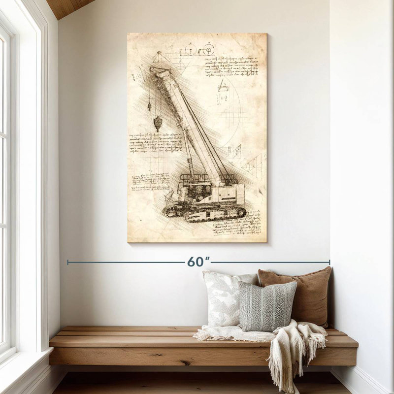 Plan de la grue Laelle, H 48 po x l 32 po