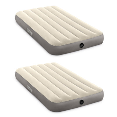 Intex Dura-Beam Standard Series Single Height Inflatable Airbed, (2 Pack) by Intex