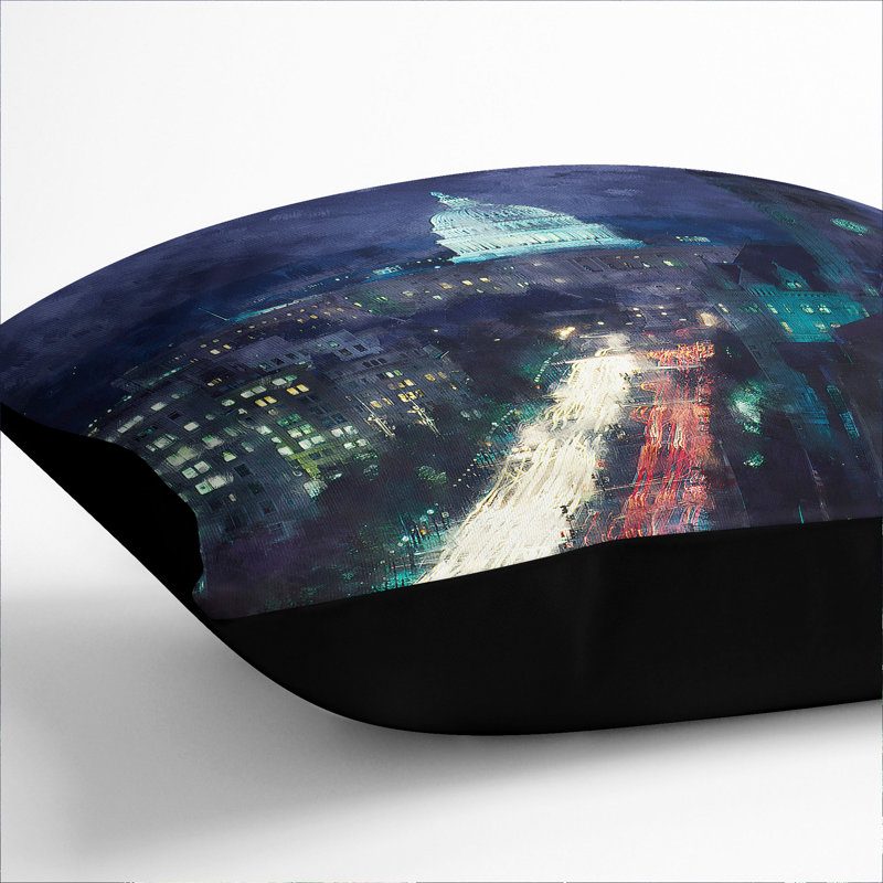 Square Cushion, 40cm H x 40cm W x 15cm D, Black