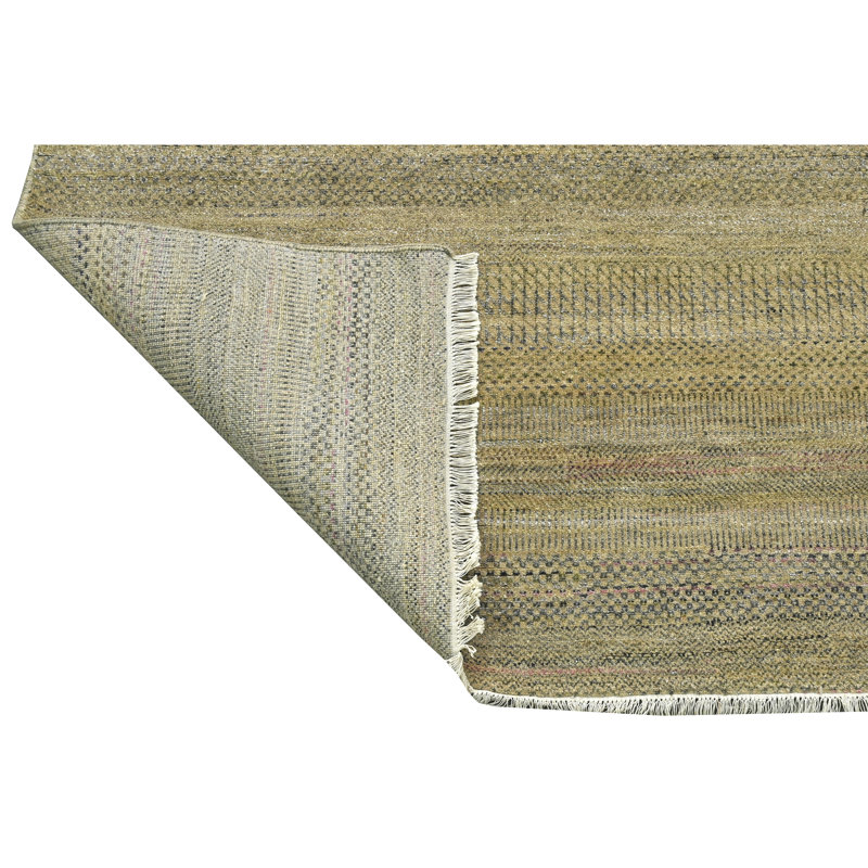 Tapis naturel et noir noué à la main de haute qualité