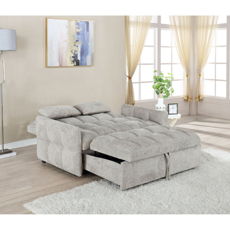 Lit escamotable en chenille gris avec mousse à mémoire de forme et canapé-lit, facile à utiliser pour les invités, Gris clair