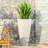 Outdoor Magnesium Oxide Planter In Tapered Form - 12.83L X 12.83W 33.14H, Matte White, Add Style To Your Backyard, No Assembly 12.83In L W 33.14In H, Elevate Patio Decor,-581327913