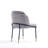 Flor Modern Twill Weave Upholstered Metal Dining Chair in Gray-90543817