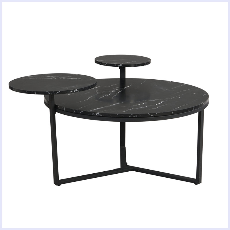 Table basse moderne avec deux tablettes