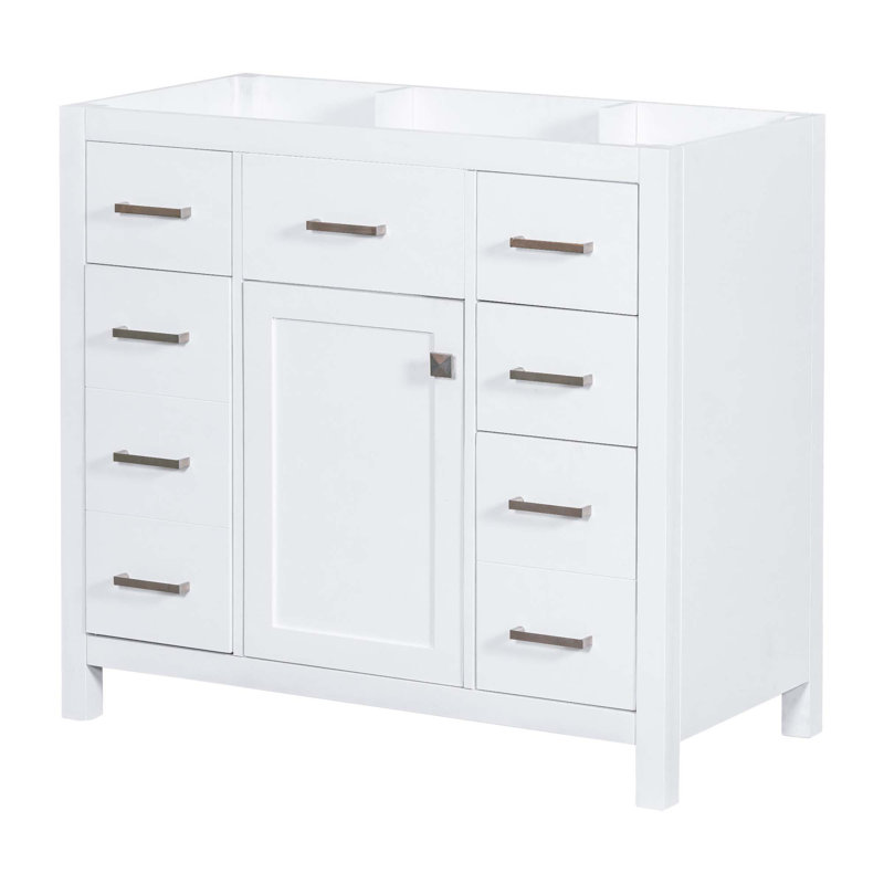 (Cabinet seulement) Base de meuble-lavabo avec porte et 5 tiroirs