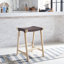 Tabouret de bar et de comptoir en cuir véritable Kellan-992258860-992258862