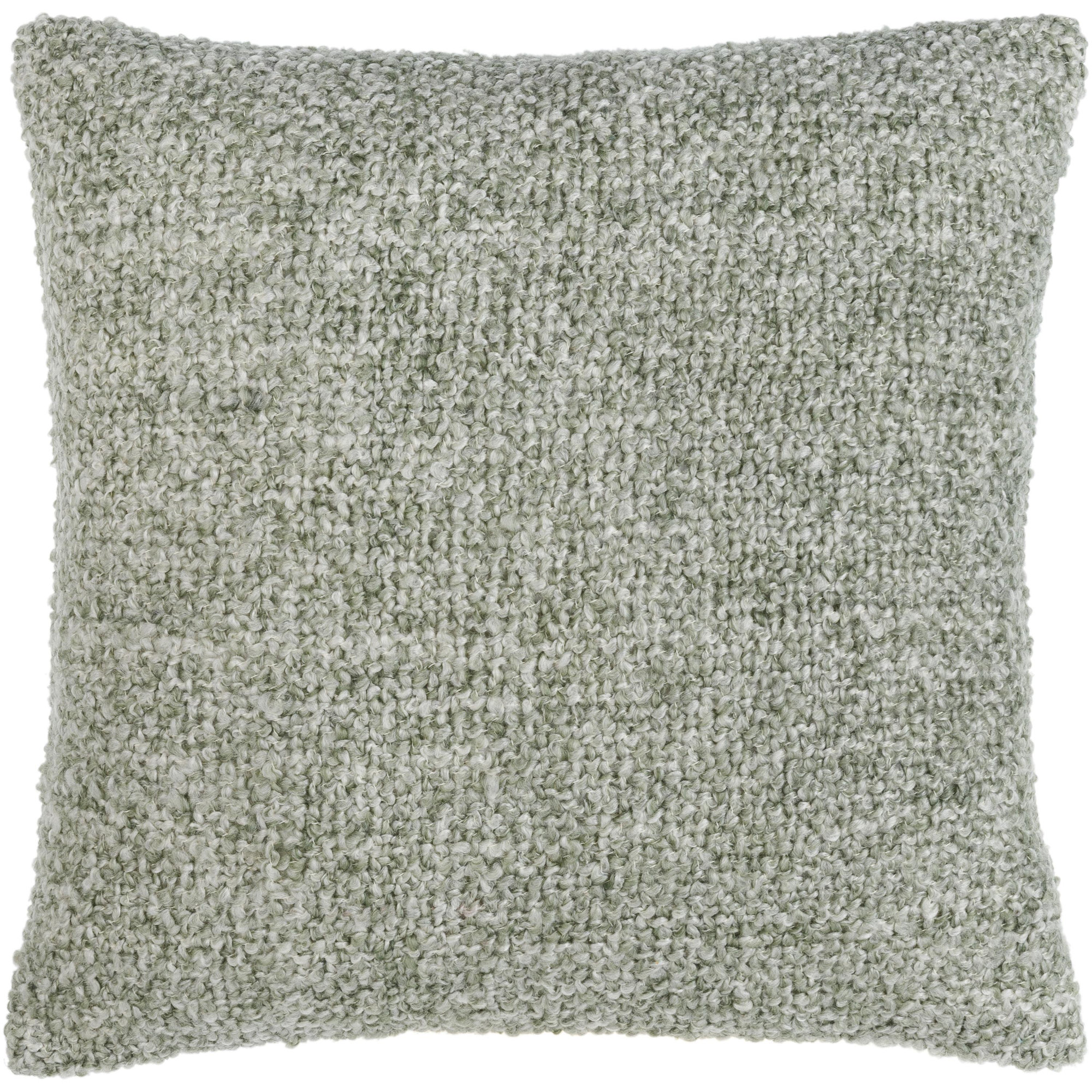 Tamari Pillow Cover, 20"H x 20"W, Green, Polyester/Polyfill