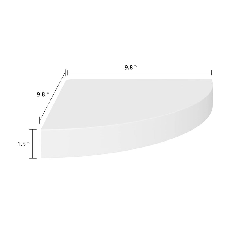 Ensemble de 2 tablettes murales Phoebs, Blanc