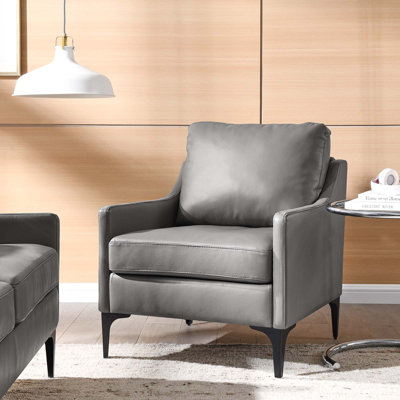Fauteuil en cuir Corland