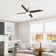 52" Arandip 4-Blade Flush Mount Led Ceiling Fan With Remote Control And Light Kit Included