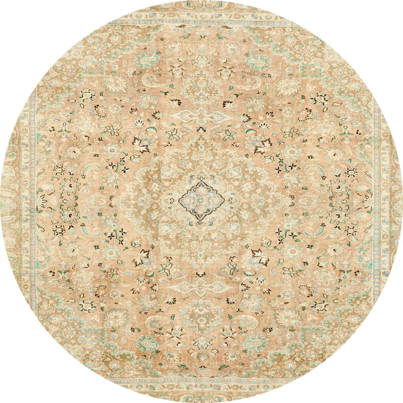 Abstract Indoor Rug, Round 4'