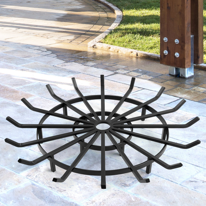 Grille ronde pour foyer en fer, H 6,7 po x l 16 po x P 16 po
