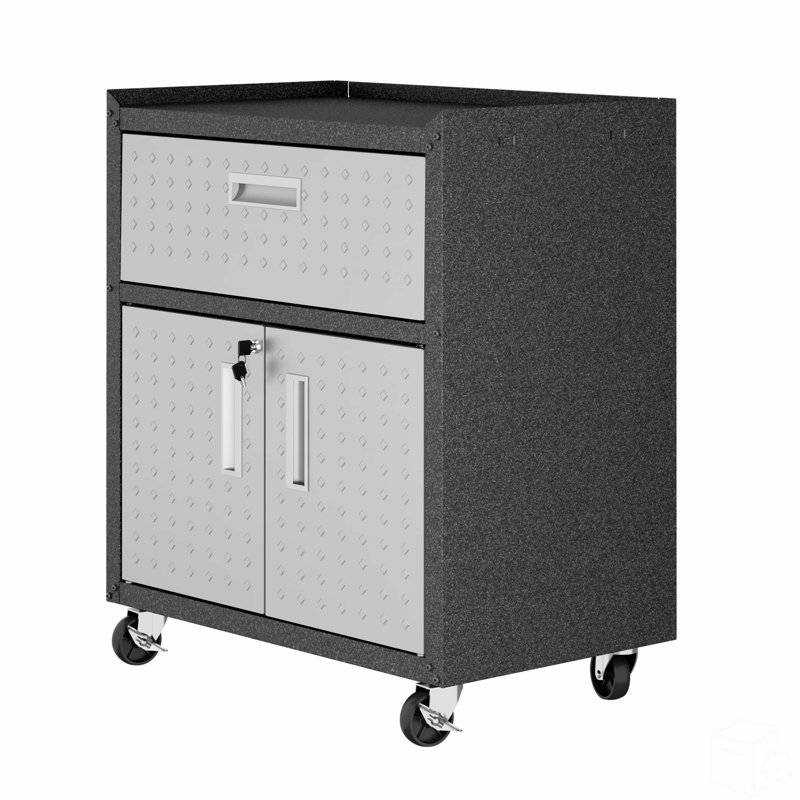 Armoire de garage 30 po, Noir/gris