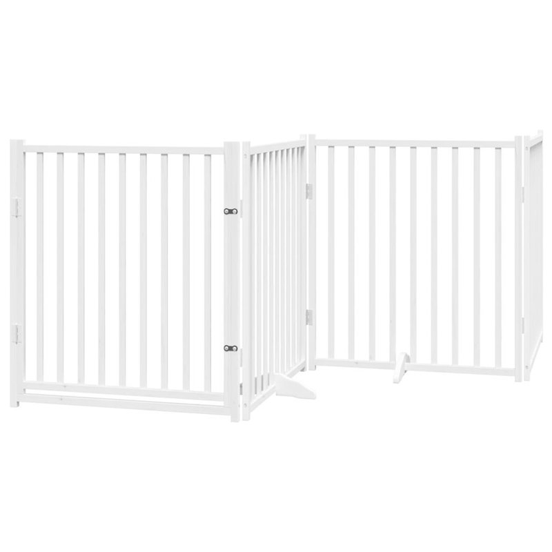 Talala Solid Wood Dog House Door, White, 90cm H x 320cm W x 2cm D