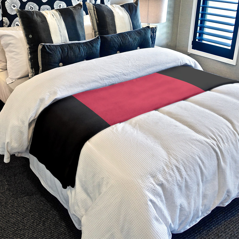 Portland Quilted Throw Blanket, 62.5" W x 82.5" L, Los Angeles Black/Red