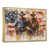 Toile avec cadre flottant or