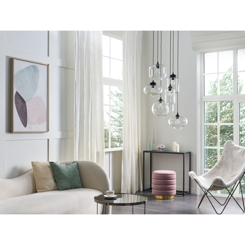 Brookner 6 - Light Black/Transparent Cluster Pendant
