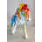 Nifao Collection A Burst of Color Dripping Paint Fiberglass Donkey Statue 33" x 11" x 21"H