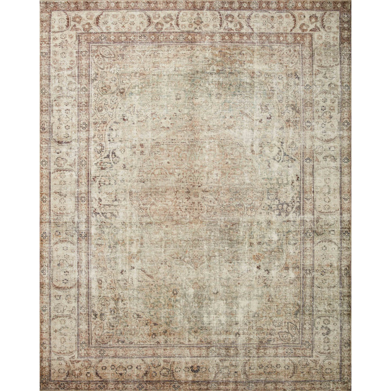 Loloi Margot Antique/Sage Area Rug feat. CloudPile, Rectangle 3'6" x 5'6"