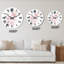 Bouquet d'hiver en fleurs pastel III - Horloge murale traditionnelle-822378409