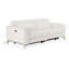 Carey - Canapé moderne en cuir blanc avec 2 fauteuils inclinables