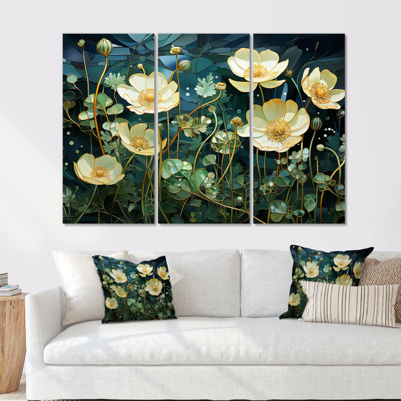 Ensemble d'art mural sur toile méticuleusement détaillé Buttercups I - Buttercups, H 40 po x l 60 po x P 1 po