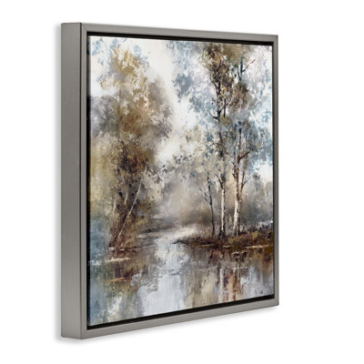 Meandering River Scene Floating Frame, design by T.C. Chiu