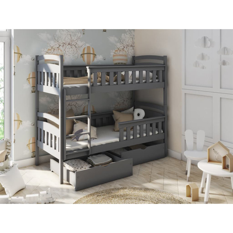Bunk Bed with Storage Included, Graphite