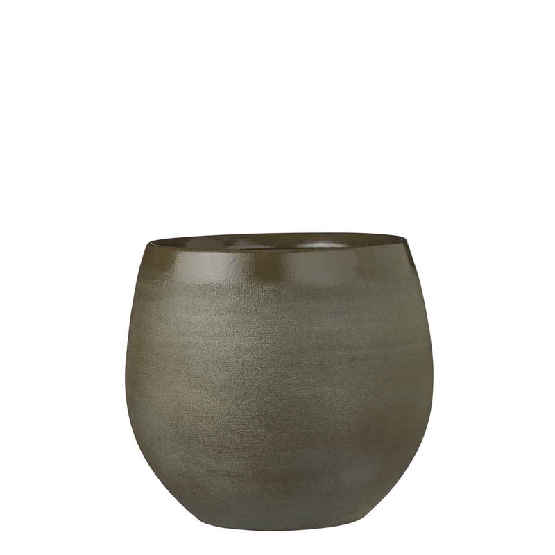 Cecilio Handmade Planter, 23cm H x 26cm W x 26cm D, Green