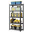 Étagère de garage à 5 niveaux, tablettes de rangement, étagère robuste 3000LBS, étagères réglables en métal pour support de rangement pour entrepôt de remise, noir-587546258