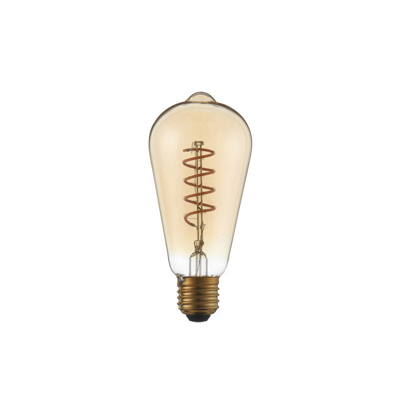 4W E27 ES ST64 Amber Pear LED Dimmable Bulb - 280lm 2200K Warm White