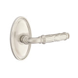 Ribbon And Reed Round Passage (Hall & Closet) Door Lever with Oval Rosette