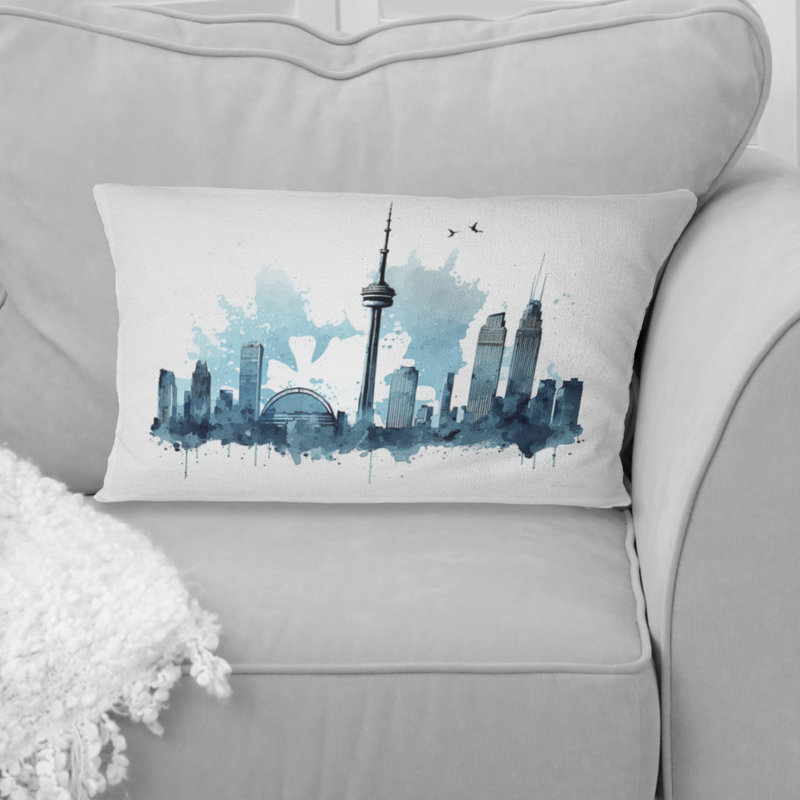 Toronto Skyline V - Coussin décoratif imprimé Toronto