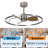 27.56" 3 Blade Modern Ceiling Fan With Light Flush Mount Metal Ceiling Fan with LED Light and Remote
