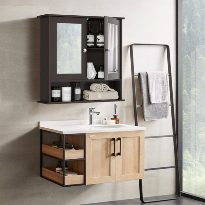 Barbro Bathroom Cabinet, Brown