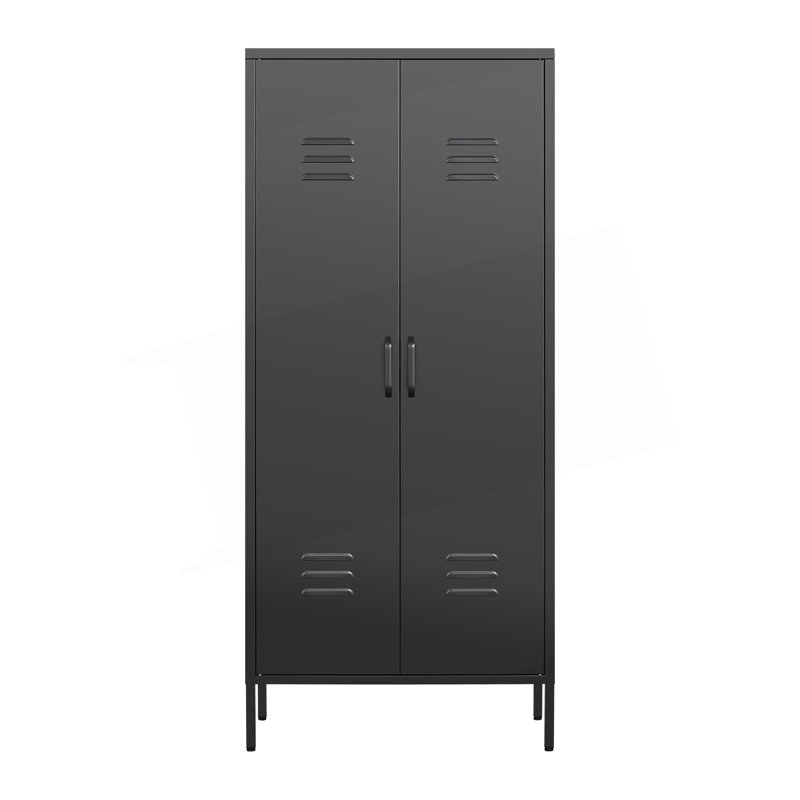Armoire de rangement en métal avec tablettes réglables, rangement autoportant polyvalent
