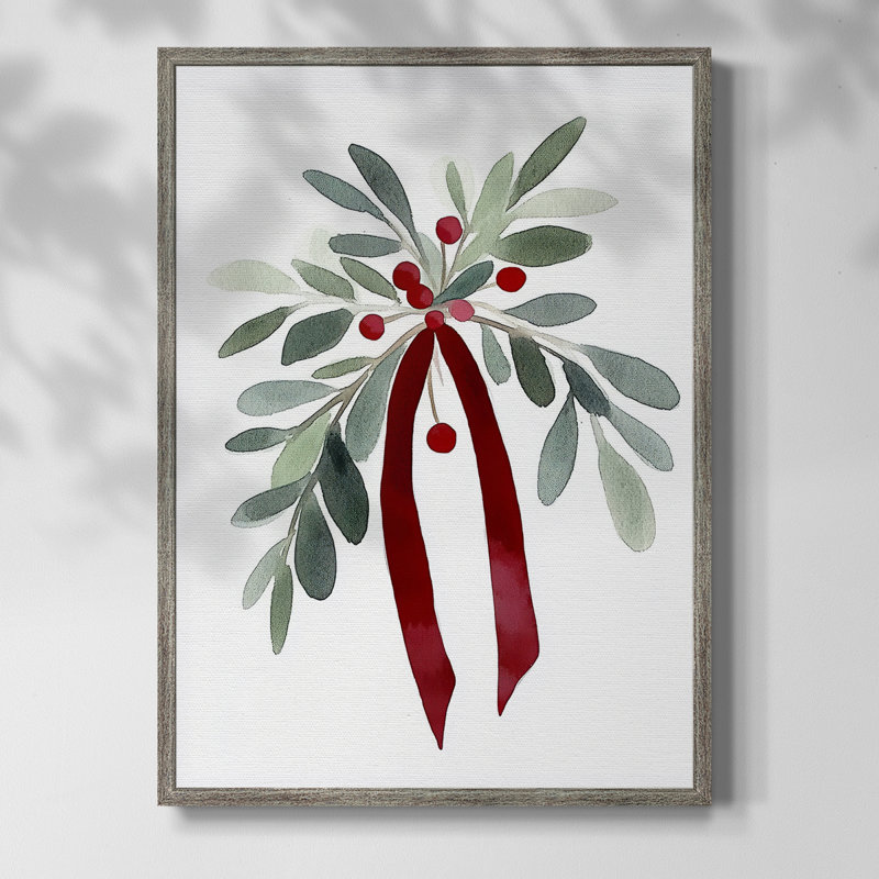 «Christmas Holiday Art», reproduction encadrée en bois massif, H 30 po x l 24 po