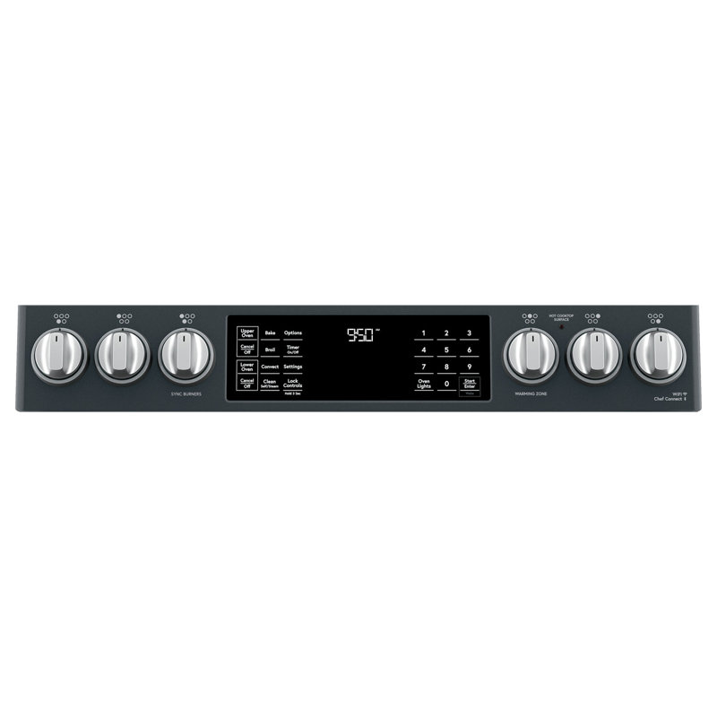 Café 30" 6.7 cu. ft. Smart Slide-in Electric Range with Induction Cooktop, Matte Black