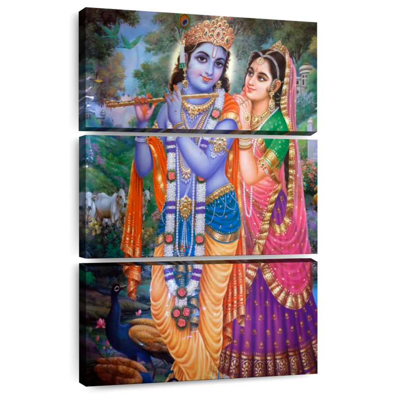 Adella Krishna et Radha, H 45 po x l 28 po