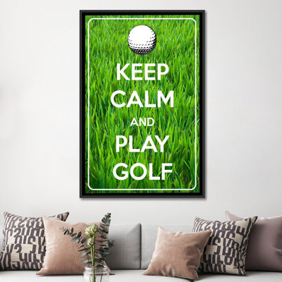 Estampe numérique sur toile Jeter Keep Calm and Play Golf