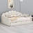 2 Drawer Upholstered Daybed Frame Shell Shaped Backrest Design-861382591