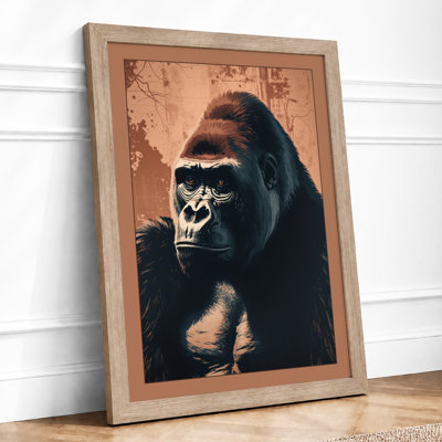 Gorilla's Gaze Vintage - Framed Print