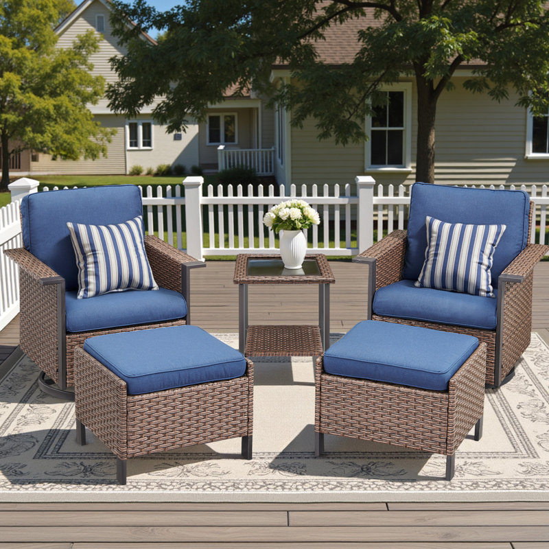 Ensemble de meubles de patio, Bleu