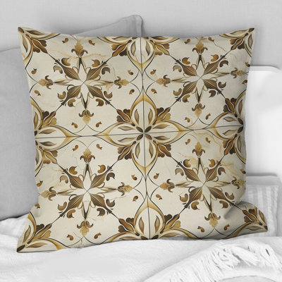 Motif de carreaux noirs et beiges - Coussin décoratif