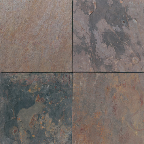 Slate Collection 12" x 12" Field Tile in Indian Multicolor