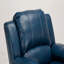 Fauteuil inclinable en cuir bleu marine Charlotte-130372752