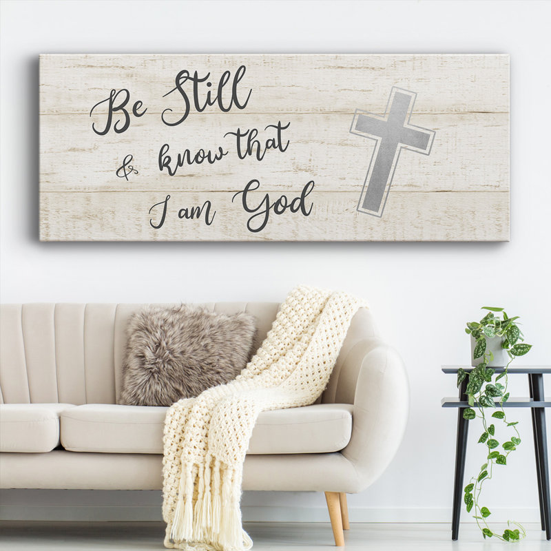 " Be Still Cross ", 12" H x 30" W x 1.5" D