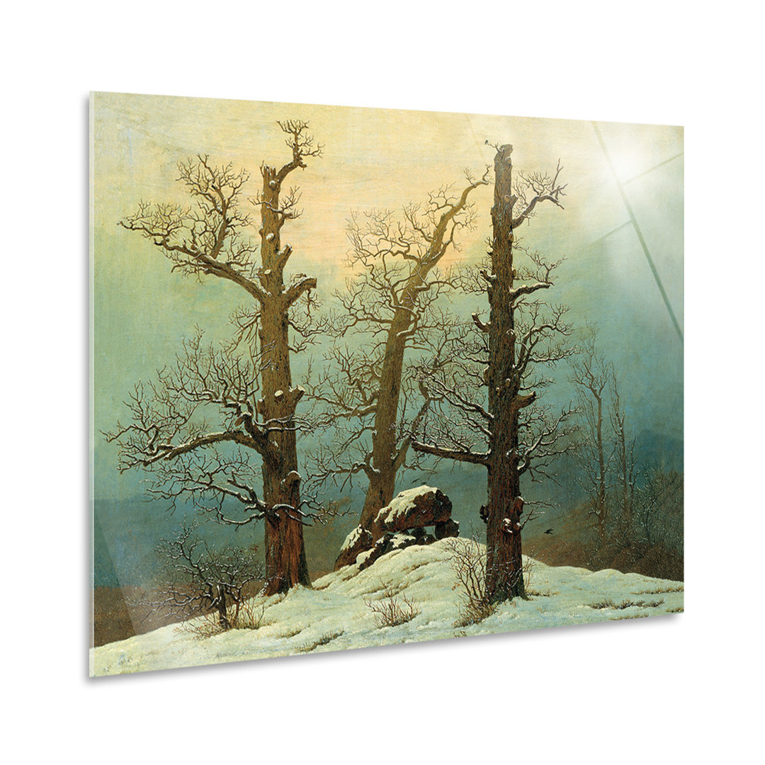 Wandbild Hünengrab im Schnee von Caspar David Friedrich